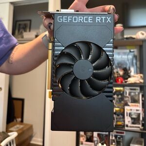 NVIDIA GeForce RTX Black Graphics Card - Single-Fan Design